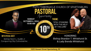Bishop Whitehurst 10th Year Anniversary
